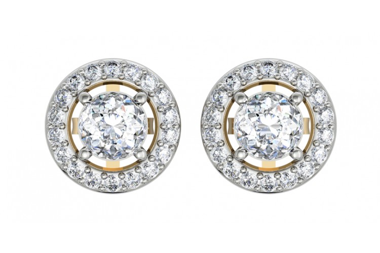 solitaire cluster earrings